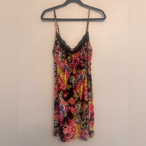 Morgan Taylor Intimates Floral & Lace Slip Nightgown Women’s Large Romantic